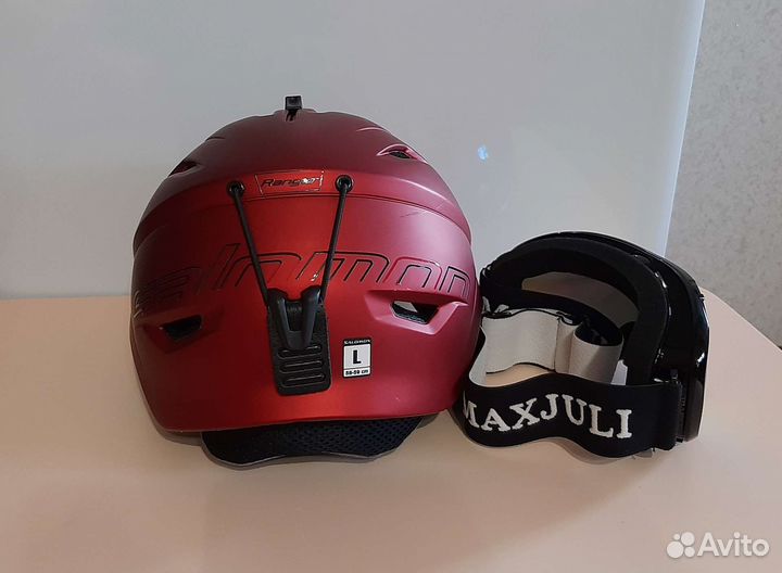 Шлем горнолыжный Salomon и очки