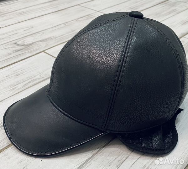 Мужская кожаная кепка 56