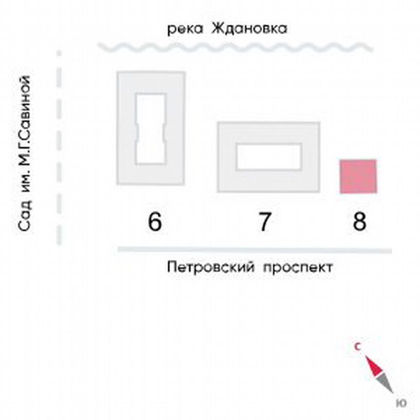 2-к. квартира, 74,7 м², 6/9 эт.