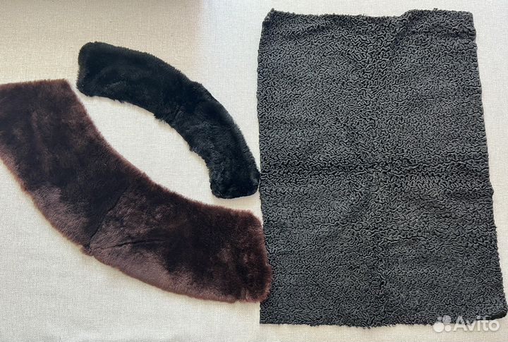 Воротники, мех чернобурки, каракуль, норка, мутон