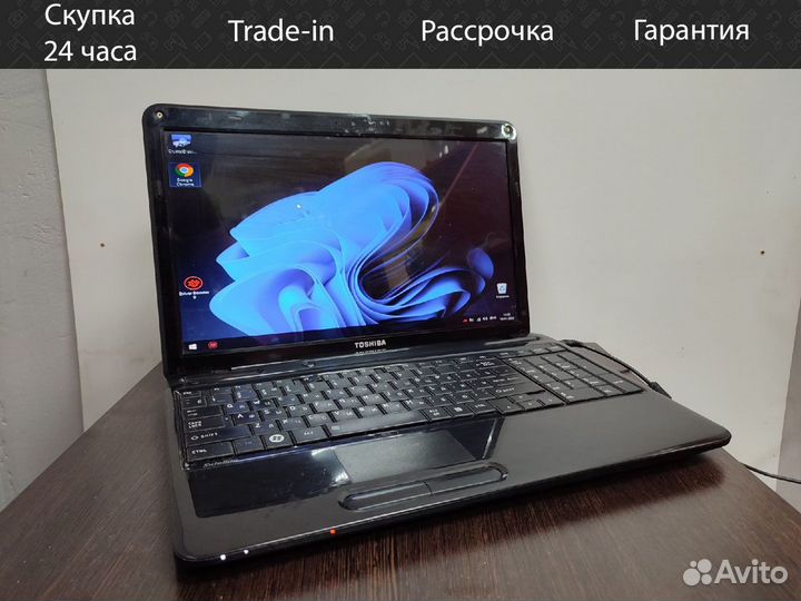 Ноутбук Toshiba AMD A4-3305M озу 4 гб HD 7400M