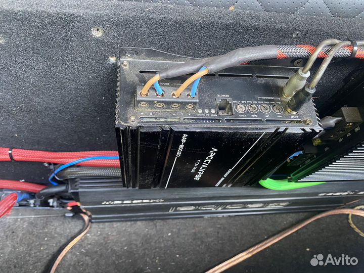 Комплект автозвука бу саб усилитель