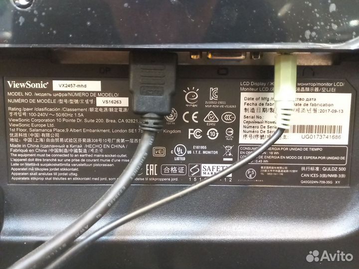 Монитор viewsonic 24