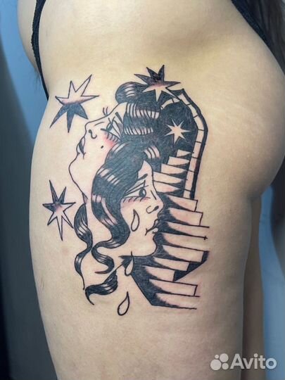 Тату tattoo graffiti мини татуировки