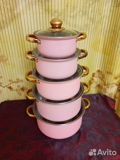 Набор из 5 кастрюль из нержавейки