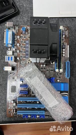 Материнская плата + процессор + озу 16гб / 1155