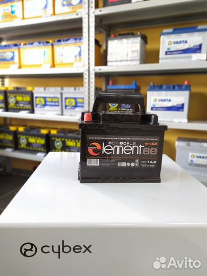 Аккумулятор 60Ah Элемент 500A прямая полярность