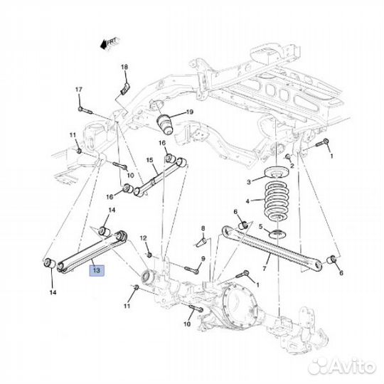 Рычаг задний нижний Cadillac Escalade 02-20