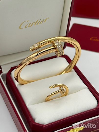 Браслет cartier гвоздь + кольцо