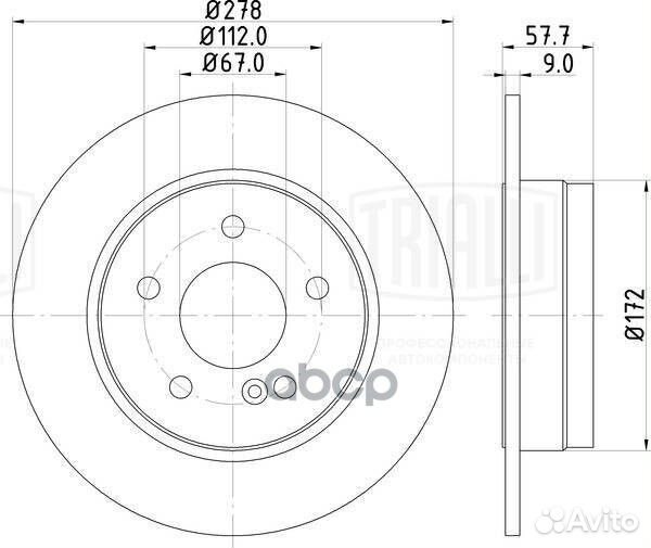 DF 250123 Диск тормозной mercedes W204 180-200