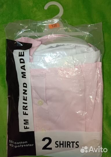 Рубашки для мальчика 128.новые.1розовая и 3белых