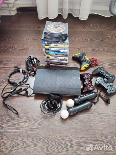 Sony playstation 3 super slim 500gb+27 дисков