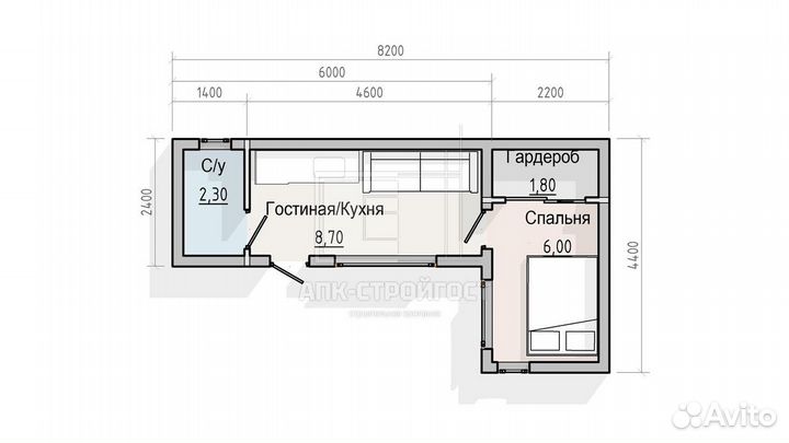 Модульный дом 47 кв.м