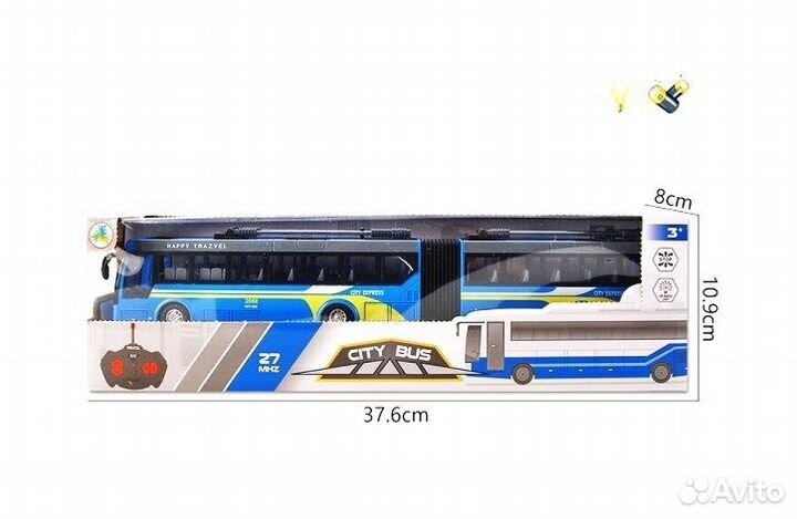 Радиоуправляемый Троллейбус 36 см на аккум 8095