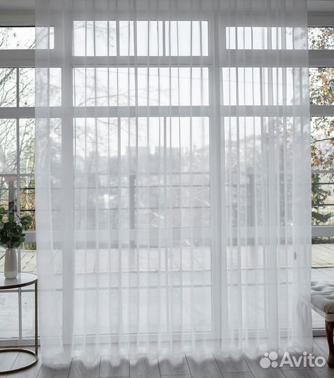 Комплект Шторы + Тюль Зарина Шоколадный и Вуаль