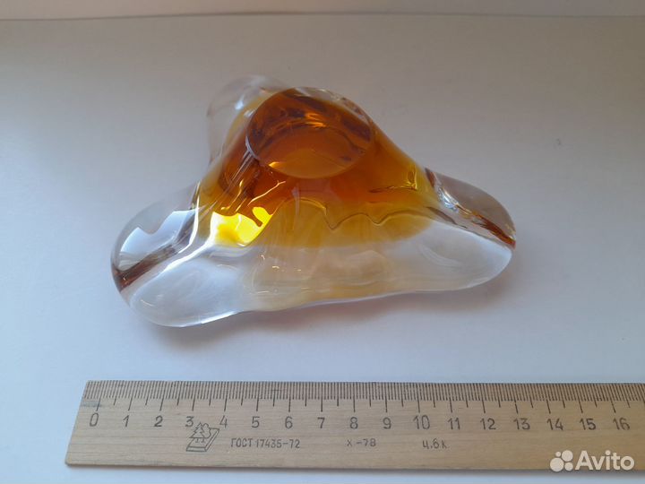 Пепельница ссср/чсср (богемское стекло 70-ые гг.)