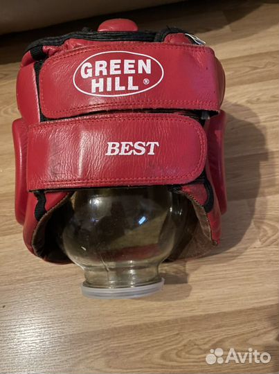 Шлем бокс green hill натуральная кожа XL