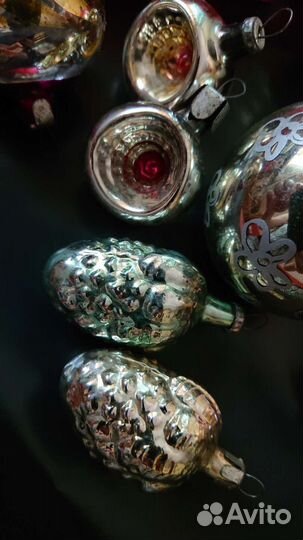 Шар Глинка Прожектор Елочные игрушки СССР