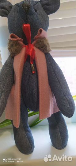 Мишка из джинсы