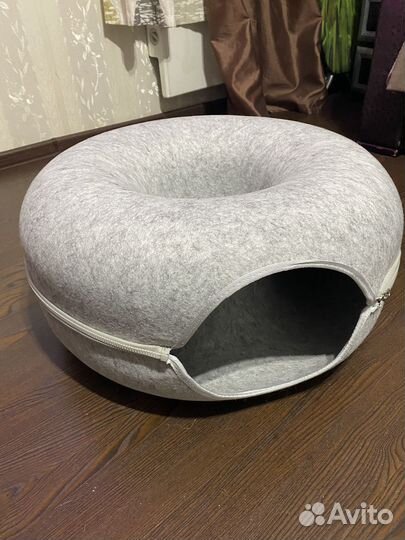 Домик лежанка когтеточка бублик для кошек