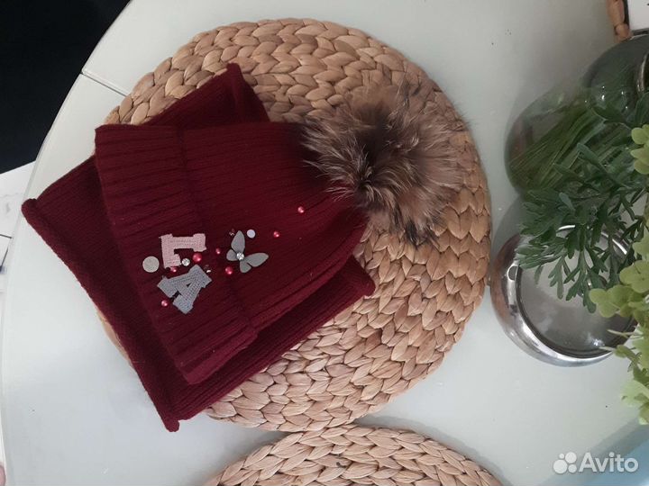 Зимняя шапка для девочки 3 года