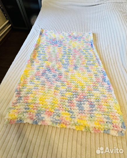 Новый плюшевый плед ручной работы