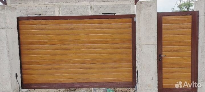 Ворота распашные для гаража монтирование 1-2 дн