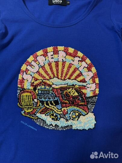 Dolce gabbana лонгслив синий