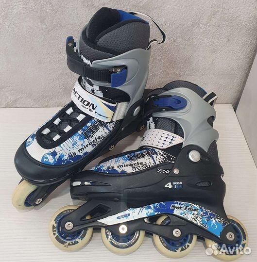 Роликовые коньки детские раздвижные (р-р 30-33)