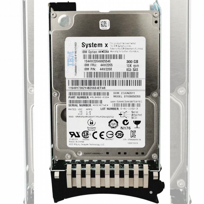[44W2265] Жесткий Диск Ibm 300gb 10000 Sas 2,5" Hdd 44w2265