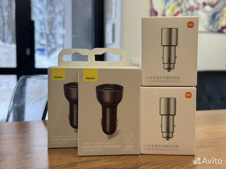 Автомобильный адаптер USB / USB-C QC 3.0 100W