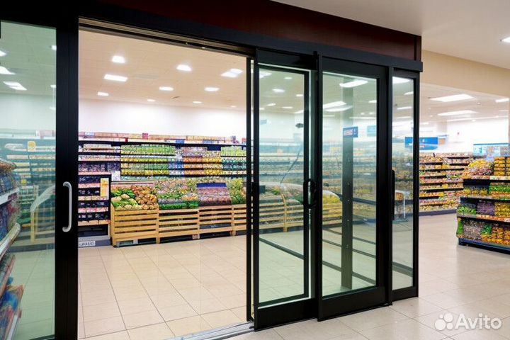 Автоматические раздвижные двери установка 1-3 дн