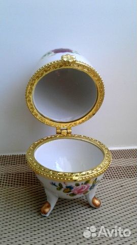 Подставка для яиц 1962 г, яйцо-шкатулка фарфор