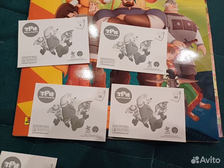 Наклейки для альбома Три Богатыря Panini