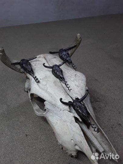 Авторские кованые штопоры «бычья голова»