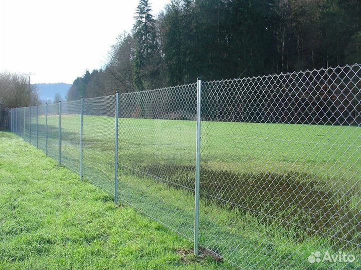 Металлический забор с установкой