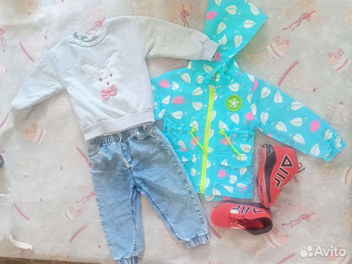 Вещи пакетом на девочку, рост 86-92