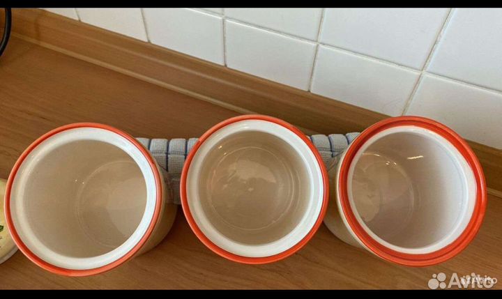 Набор керамических банок для специй, сахара