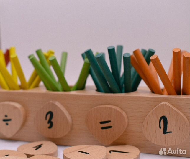 Деревянные счетные палочки