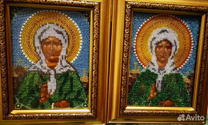 Икона вышитая бисером