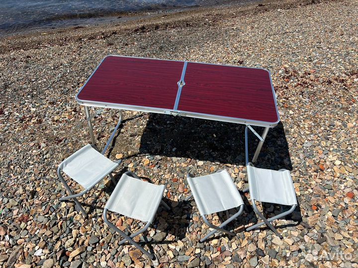 Стол +4 стула складной туристический