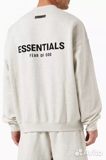 Свитшот Fear of God Essentials Light Oatmeal