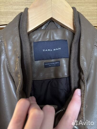 Кожаная куртка мужская Zara