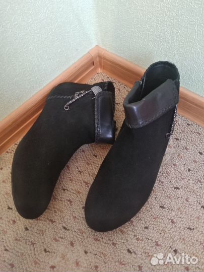 41 р Ботинки кожа