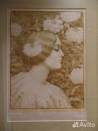 Ар-нуво Поль Бертон литография шедевр 1900г