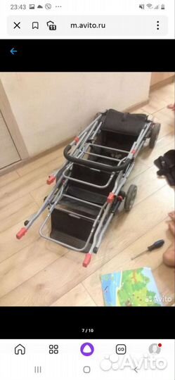 Трехместная коляска