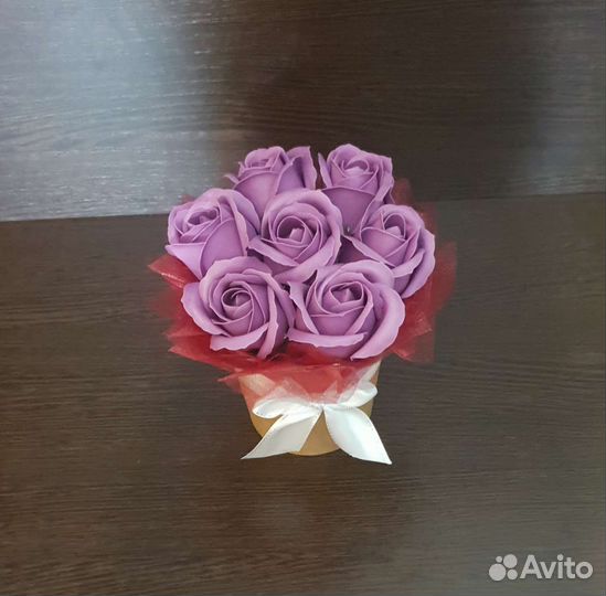 Букеты из пенных мыльных роз