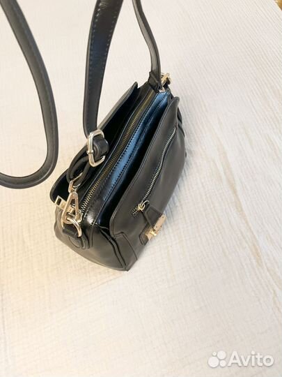 Сумка женская маленькая натуральная кожа черная