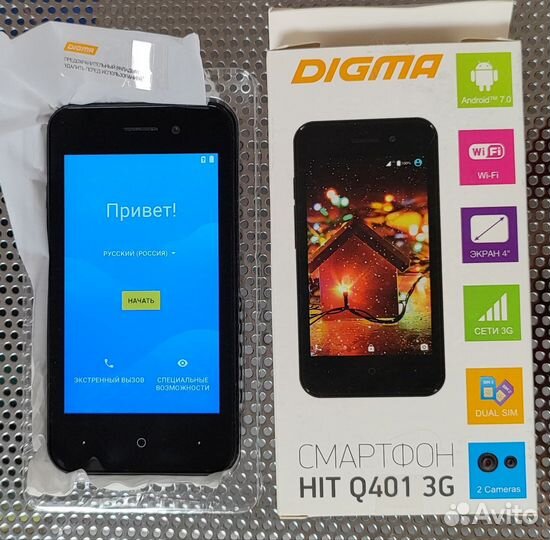 DIGMA HIT Q401 3G, 8 ГБ
