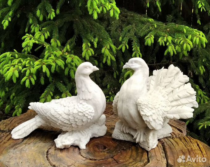 Голуби из литьевого мрамора